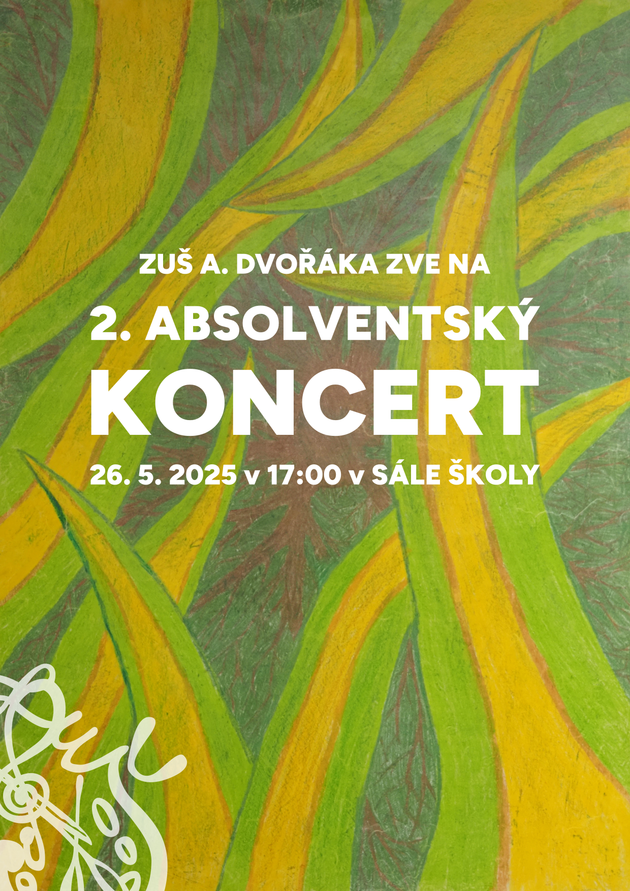 plakát druhý absolventský koncert 2025 v pdf