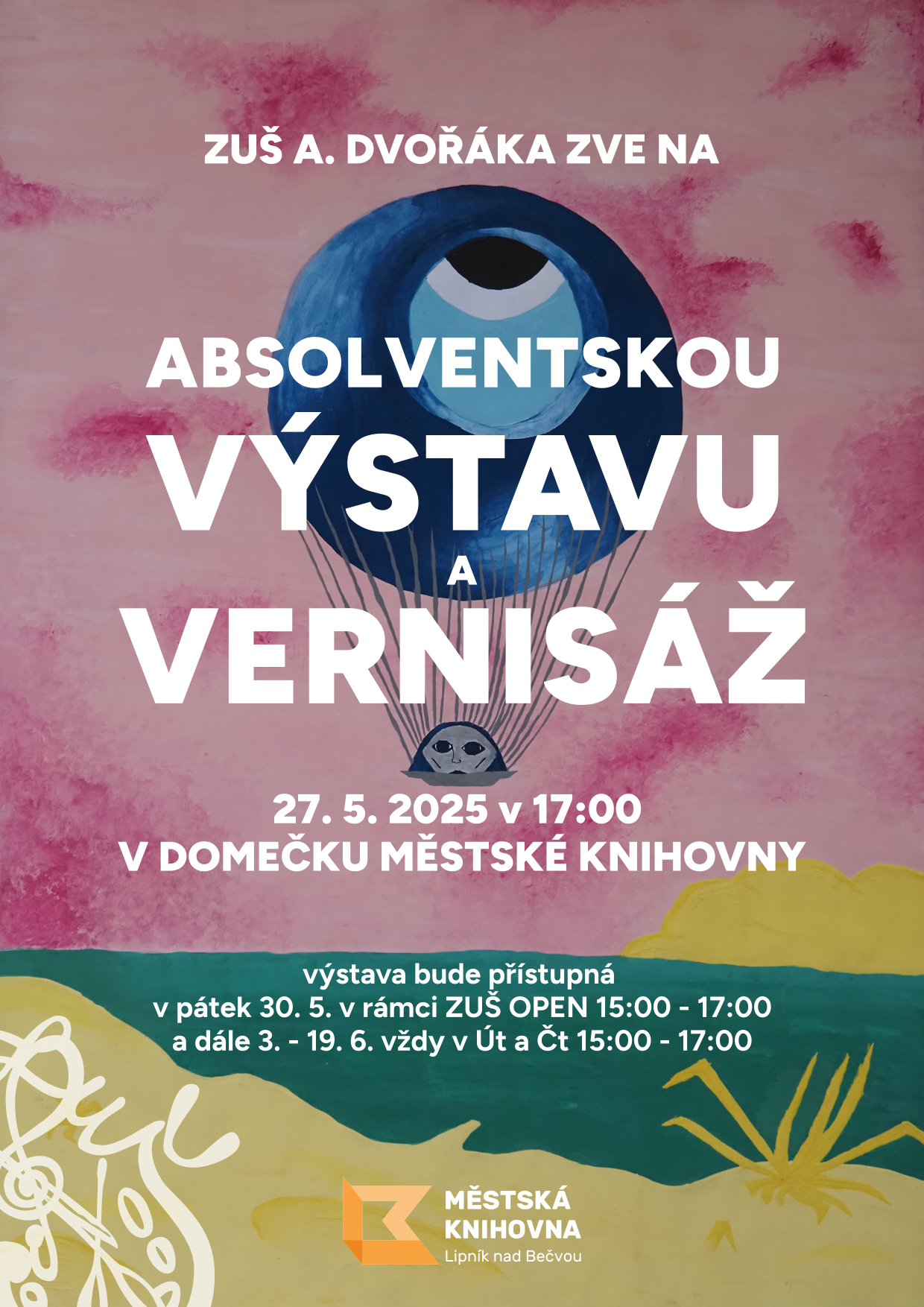 plakát absolventská výstava a vernisáž 2025 v pdf
