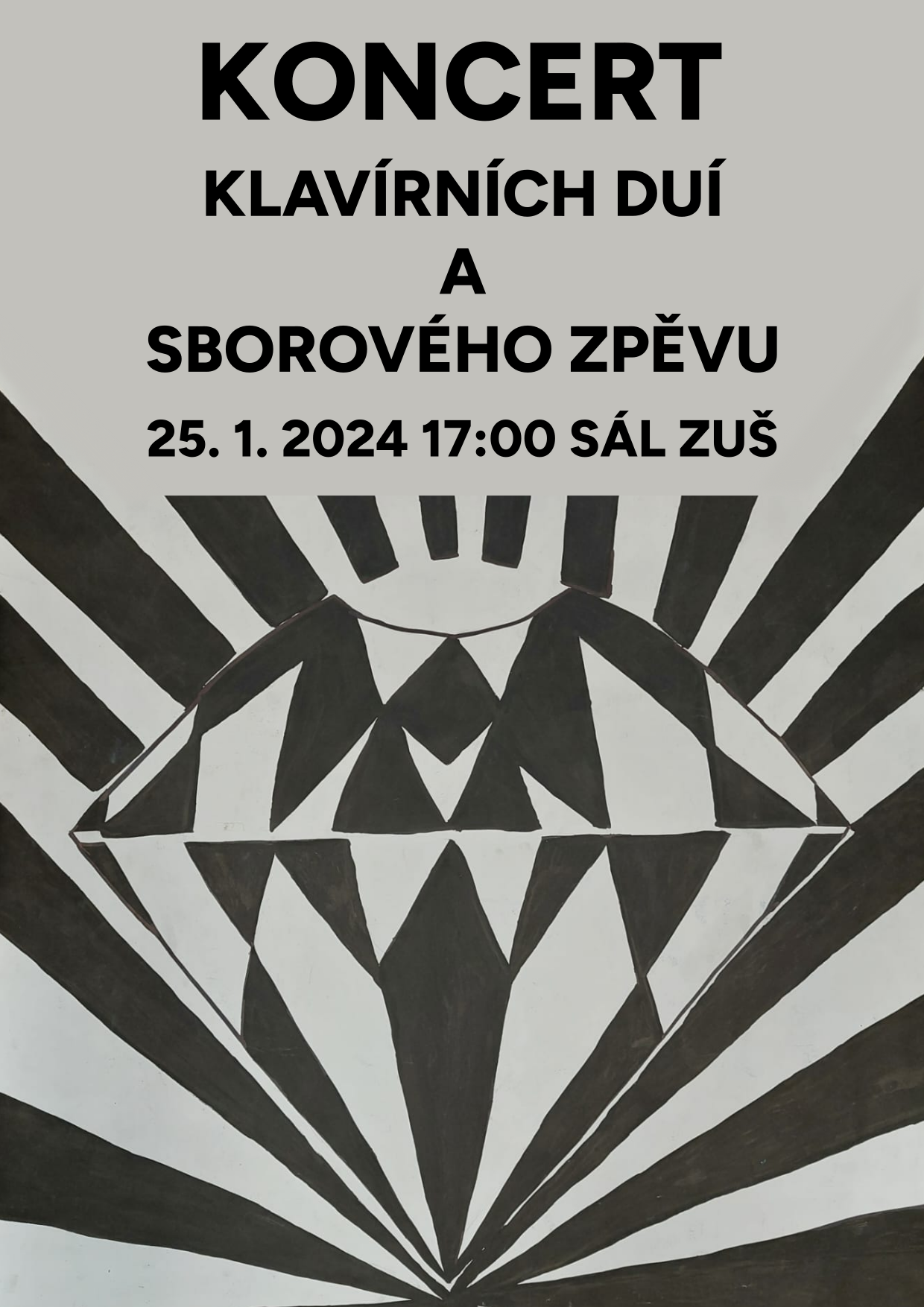 plakát koncert klavírních duí a sborového zpěvu v pdf