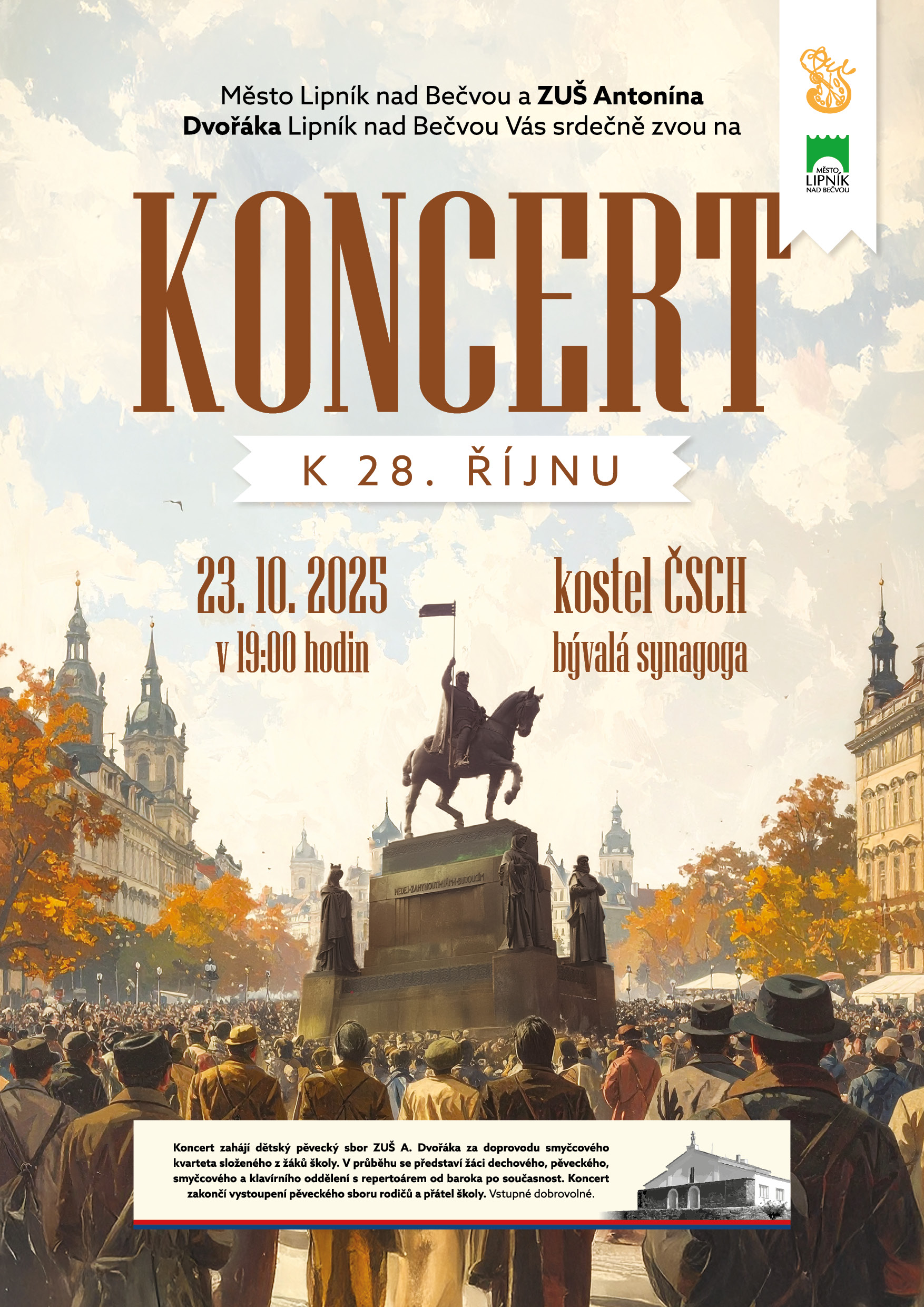 plakát koncert k 28. říjnu 2025 v pdf